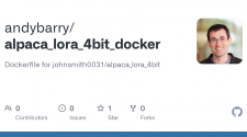 GitHub - andybarry/alpaca_lora_4bit_docker: Dockerfile for johnsmith0031/alpaca_lora_4bit